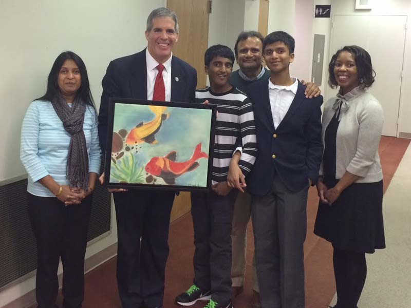 Delegate Tag Greason presented portrait for his work on behalf of Virginia's exceptional children.